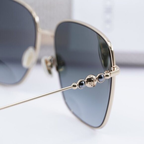 Jimmy Choo HESTER/S 02M2 9O Square Sunglasses - Black Gold/Grey Gradient main image 5